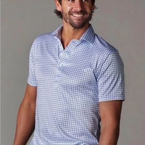 Collars&co  Blue Checkered pollo shirt BNWT